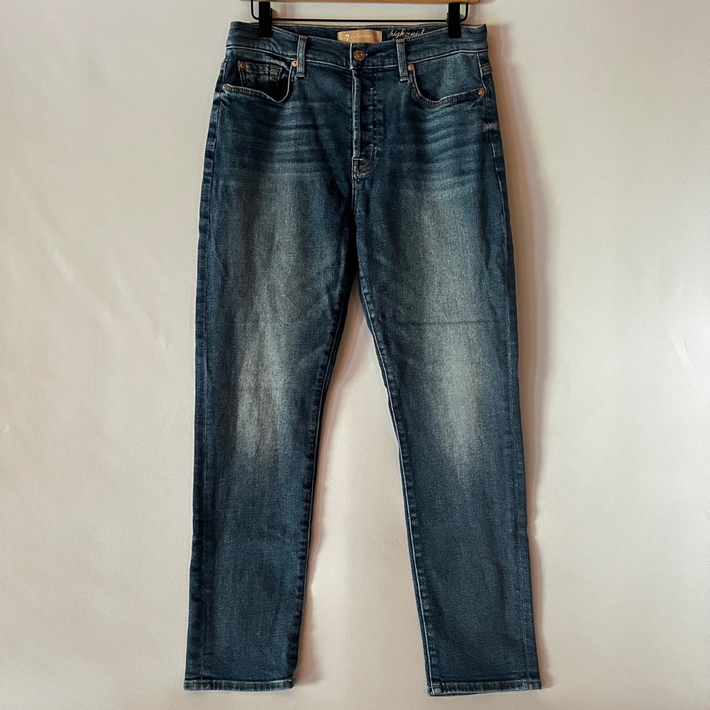 7 For All Mankind Luxe Vintage Josefina High Waist Slim Boyfriend Jeans Size 29